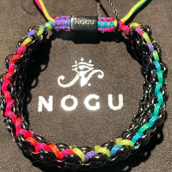 💛❤️ NOGU Deluxe Kismet Spectrum Gunmetal Adjustable Bracelet 💙💜 - Picture 5 of 6